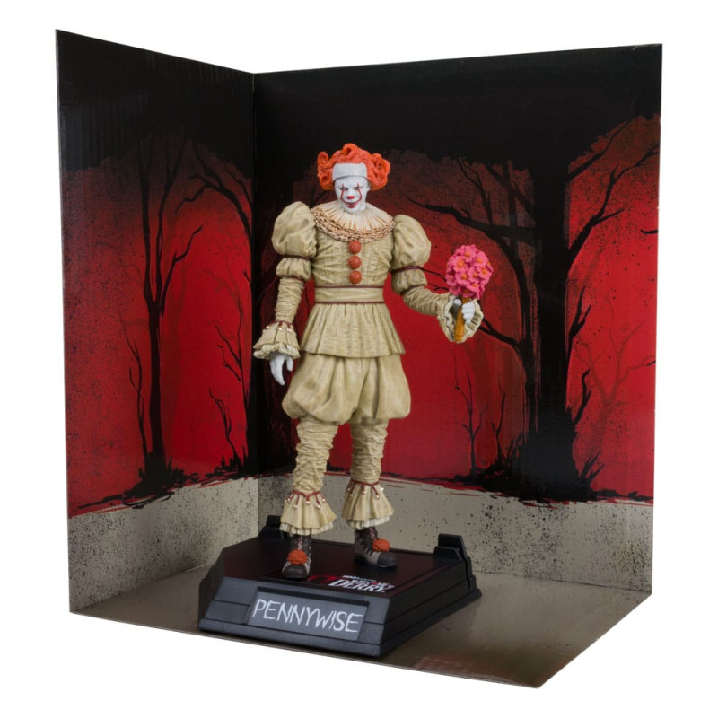 It: Welcome to Derry Movie Maniacs PVC Statue Pennywise (Flashback) (Gold Label) 16 cm 5