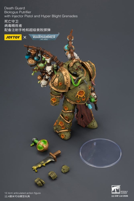 Warhammer 40,000 Action Figure Death Guard Biologus Putrifier 12 cm 8