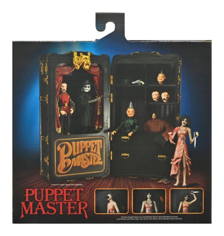 Puppet Master Action Figure 2 Pack Toulon's Puppet Case & Leech Woman 11 cm