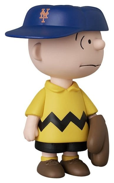 MLB × Peanuts UDF PVC Figure New York Mets Charlie Brown 9 cm 1
