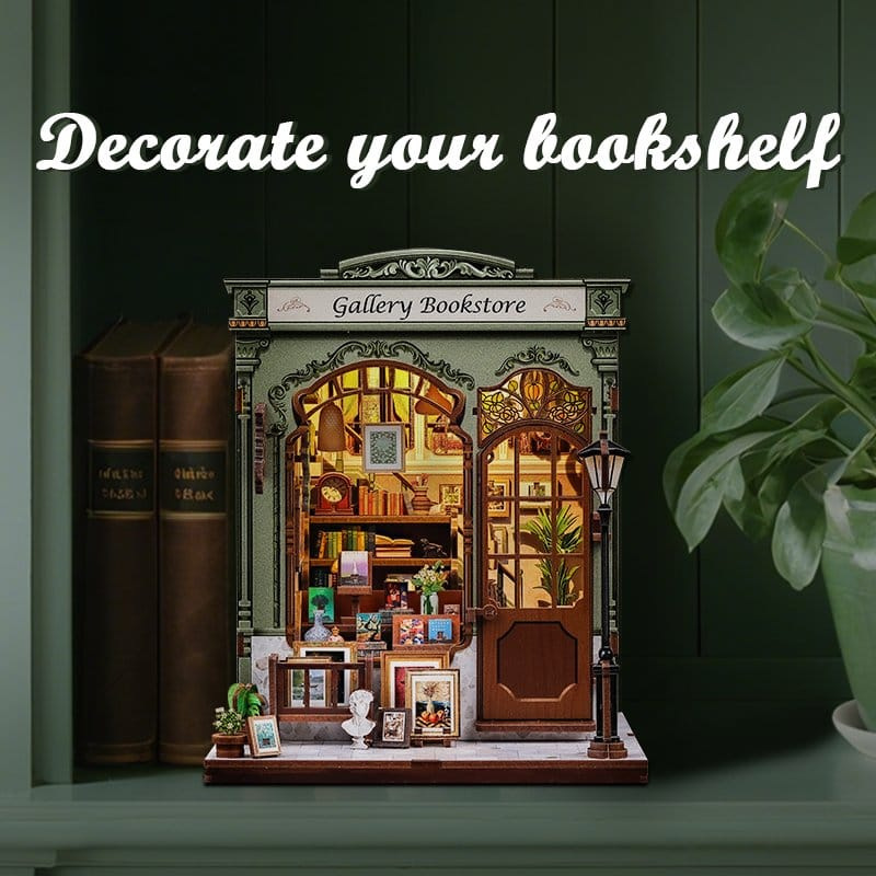 Miniature House Model Kit Gallery Bookstore 20 x 16 cm 2