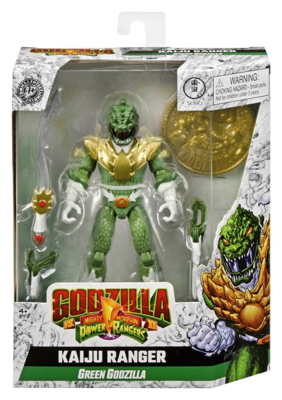 Mighty Morphin Power Rangers x Godzilla Action Figure Green Godzilla