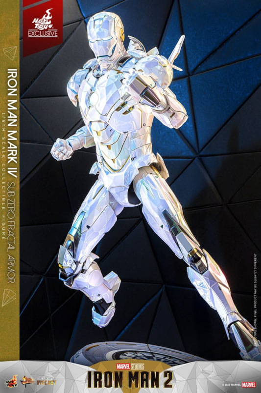 Iron Man 2 Movie Masterpiece Diecast Action Figure 1/6 Iron Man Mark IV (Sub-Zero Fractal Armor) Hot 2