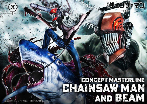 Chainsaw Man Concept Masterline Series Statue 1/6 Chainsaw Man & Beam Bonus Version 73 cm 1