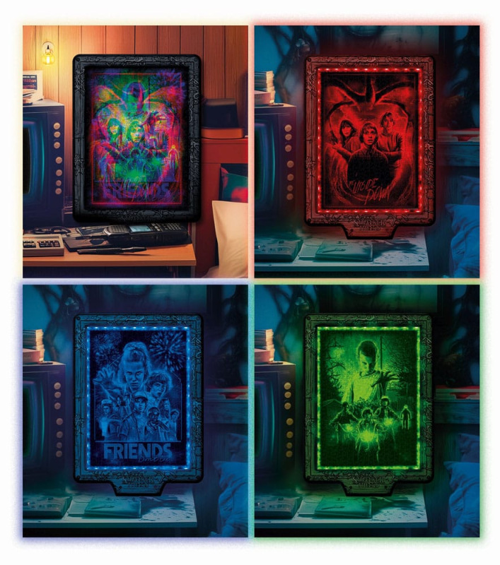 Stranger Things Metamorphic Art Collection Jigsaw Puzzle with Light-Up Effect The Upside (520 pieces 5