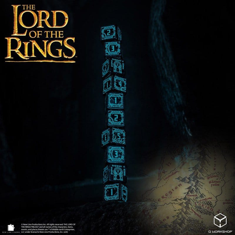 The Lord of the Rings: 10 D6 Dice Set Moria (Glow in the dark) 5