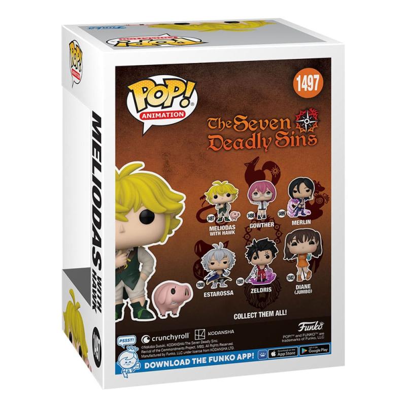 Seven Deadly Sins POP & Buddy! Animation Vinyl Figure Meliodas w/Hawk 9 cm 2