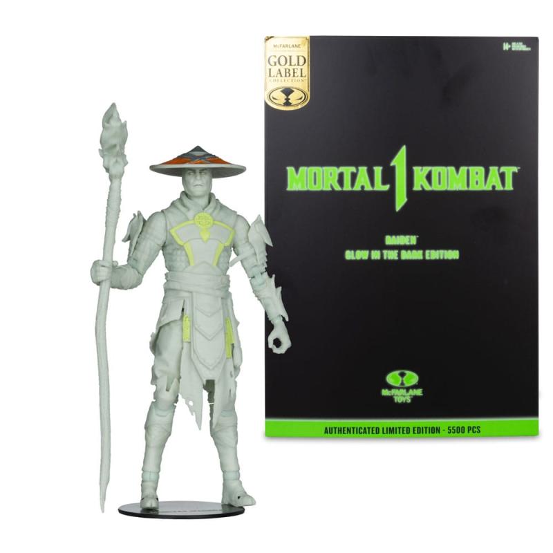 Mortal Kombat Action Figure Glow in the Dark Edition Raiden (Gold Label) 18 cm 5
