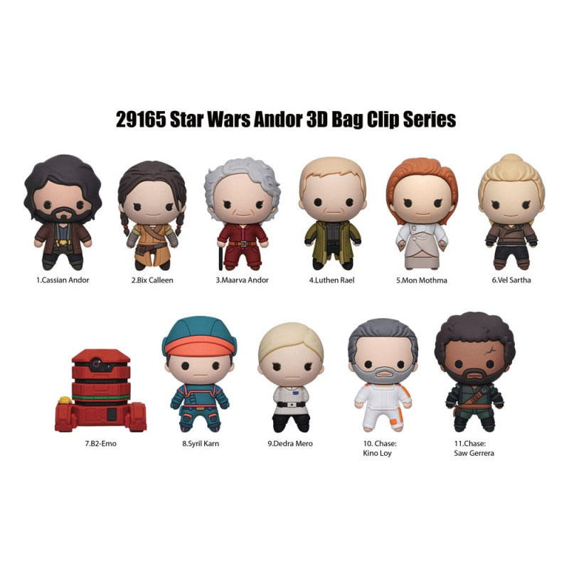 Star Wars 3D Foam Bag Clips Andor Display (24) 1