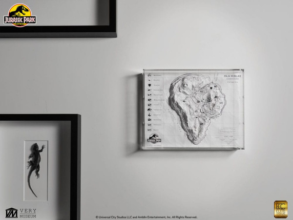 Jurassic Park Topographic Map Isla Nublar 12