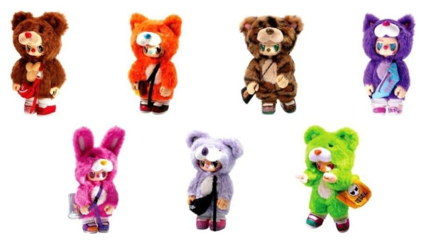 Rebel Bears Plush Action Figures Blind Box Movable Series Display 18 cm (6)