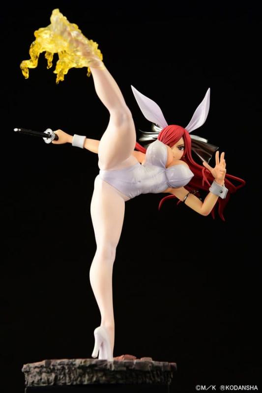 Fairy Tail Statue 1/6 Erza Scarlet High Kick White Bunny Ver. 37 cm