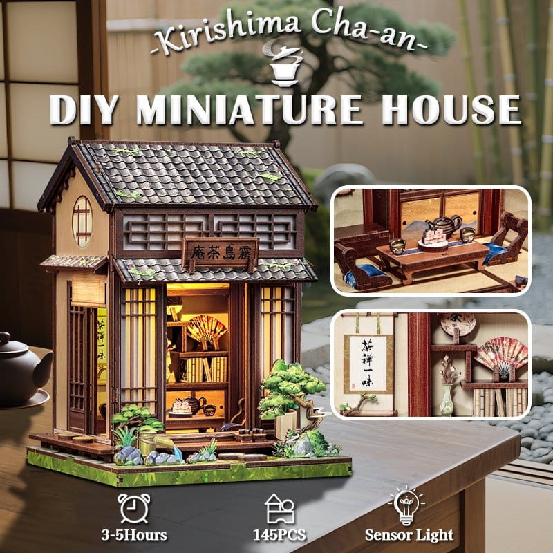 Miniature House Model Kit Kirishima Cha-an 19 x 14 cm 9