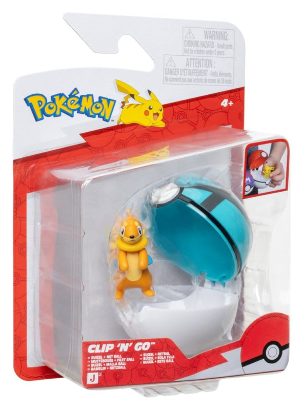 Pokémon Clip 'n' Go Action Figure Buizel & Net Ball 2