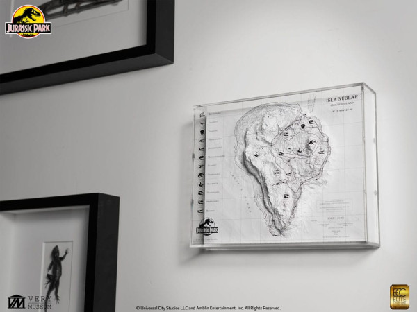 Jurassic Park Topographic Map Isla Nublar 13