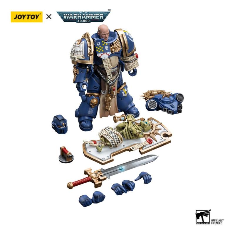 Warhammer 40k Action Figure 1/18 Ultramarines Primaris Captain with Relic Shield and Power Sword 12