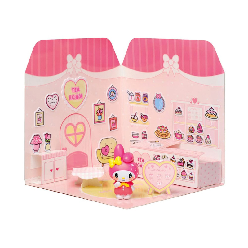 Hello Kitty and Friends Mini figure Sticker House My Melody Tea Room 1