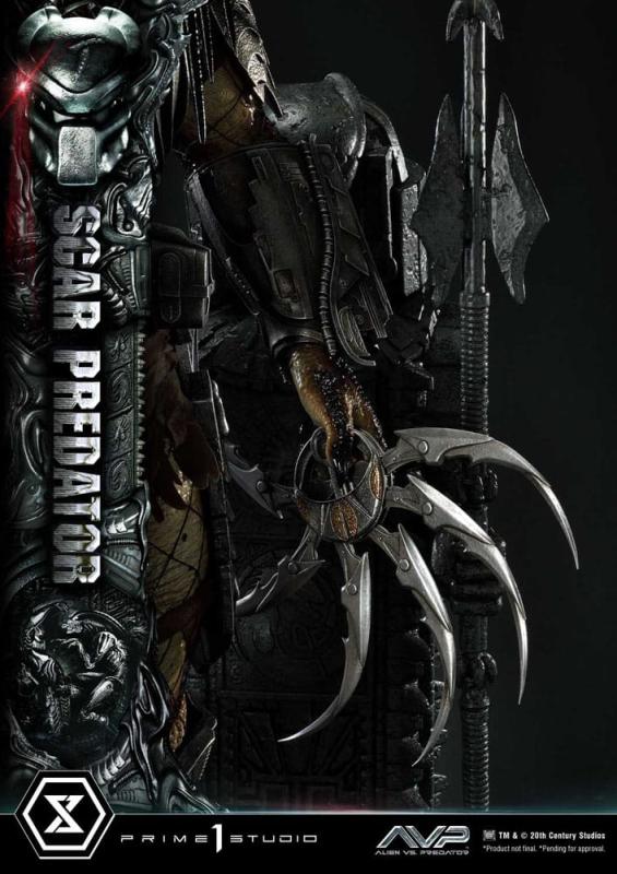 The Alien vs. Predator Museum Masterline Series Statue 1/3 Scar Predator Deluxe Version 93 cm