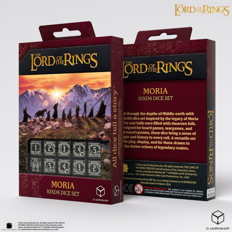The Lord of the Rings: 10 D6 Dice Set Moria (Glow in the dark) 1