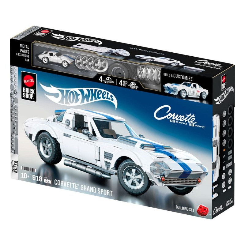 Mattel Brick Shop Hot Wheels Elite Series Building Set 1/16 Corvette Grand Sport 5