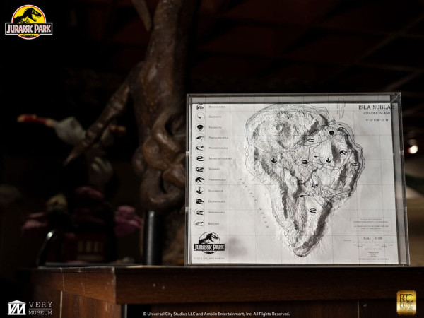 Jurassic Park Topographic Map Isla Nublar 8