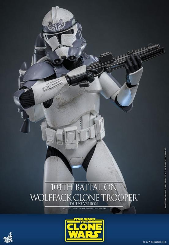 Star Wars The Clone Wars Action Figure 1/6 104th Battalion Wolfpack Clone Trooper Deluxe Version 30 12