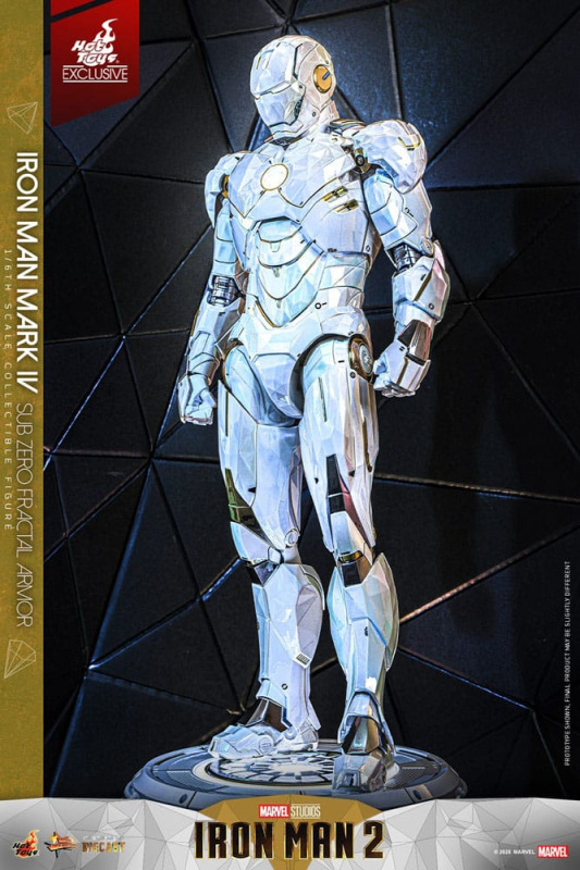 Iron Man 2 Movie Masterpiece Diecast Action Figure 1/6 Iron Man Mark IV (Sub-Zero Fractal Armor) Hot 5