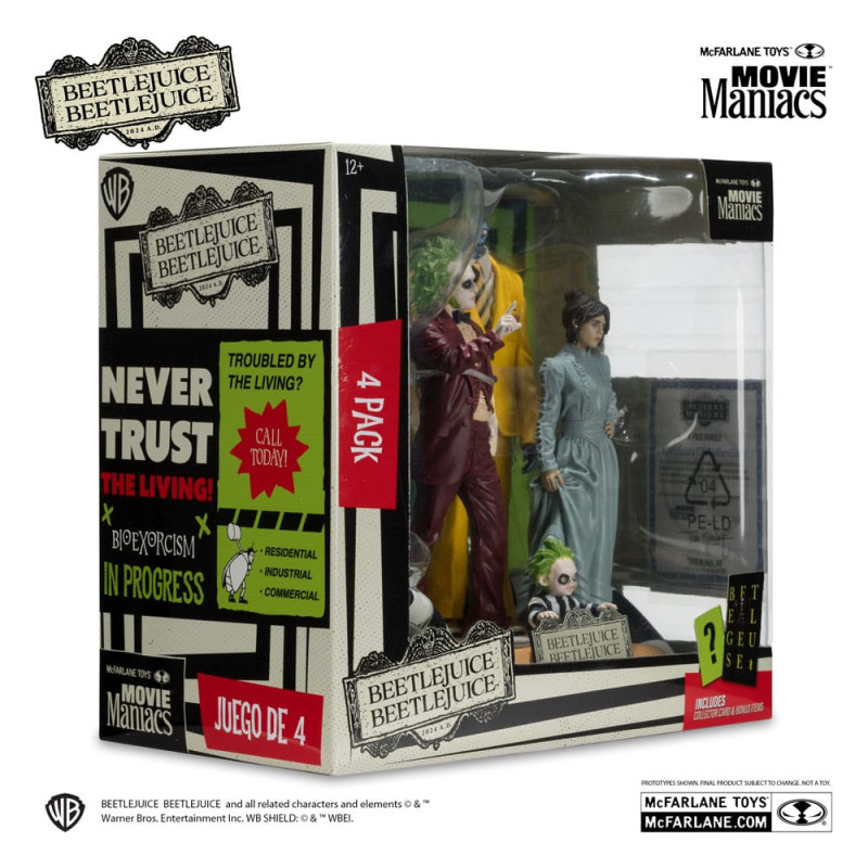 Beetlejuice Beetlejuice Movie Maniacs PVC Statue 4-Pack 15 cm 6