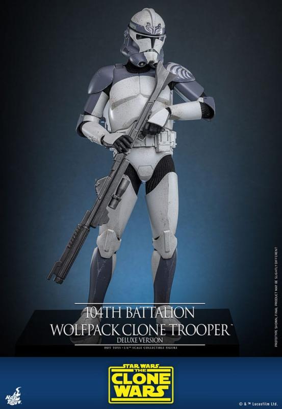 Star Wars The Clone Wars Action Figure 1/6 104th Battalion Wolfpack Clone Trooper Deluxe Version 30 7