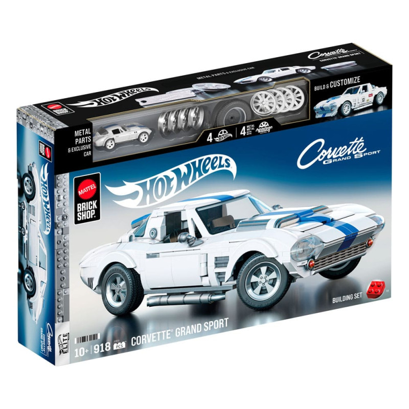 Mattel Brick Shop Hot Wheels Elite Series Building Set 1/16 Corvette Grand Sport 6