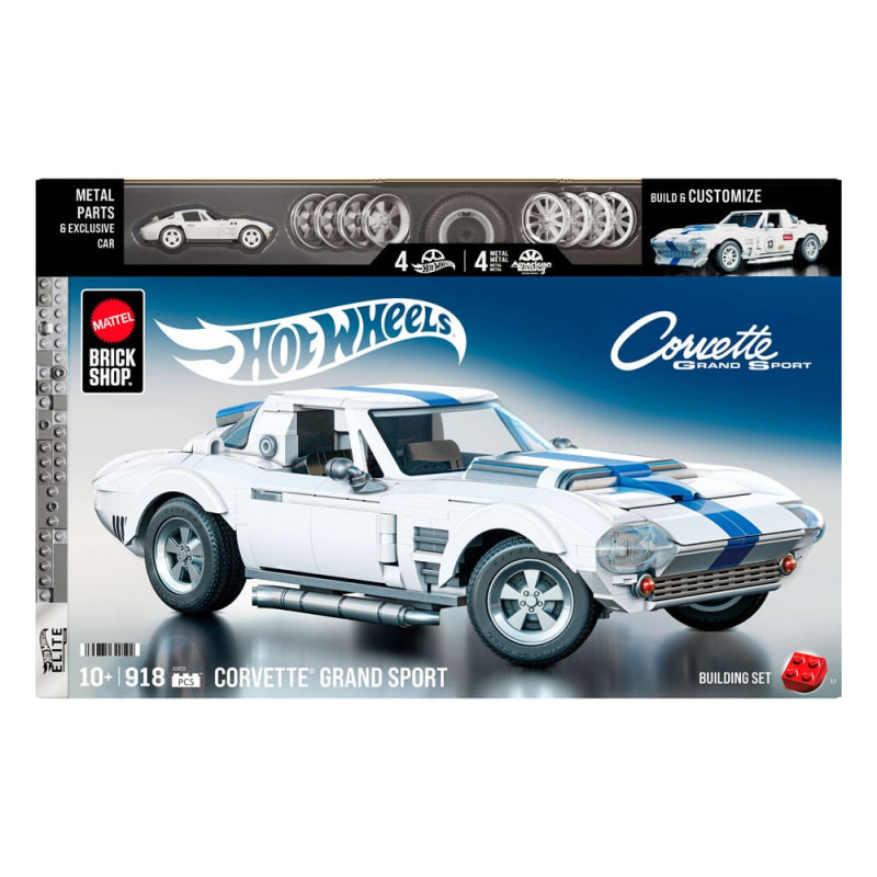 Mattel Brick Shop Hot Wheels Elite Series Building Set 1/16 Corvette Grand Sport 7