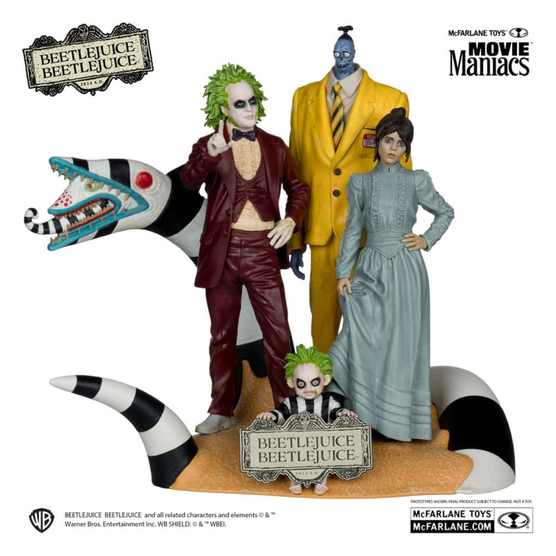 Beetlejuice Beetlejuice Movie Maniacs PVC Statue 4-Pack 15 cm 4