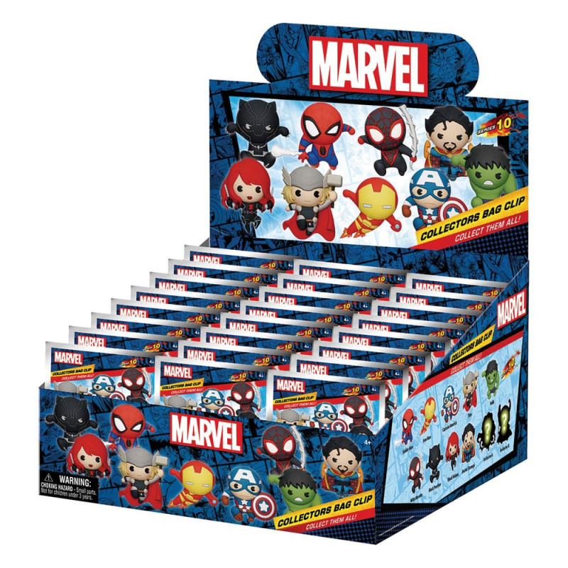 Marvel 3D PVC Bag Clips Series 10 Classics Display (24) 2