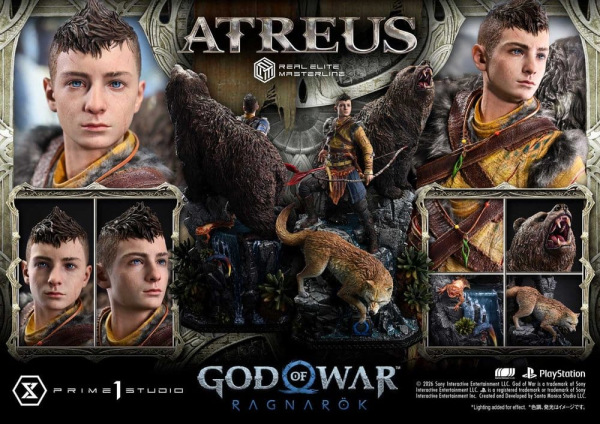 God of War: Ragnarok Real Elite Masterline Statue 1/3 Atreus 96 cm 1