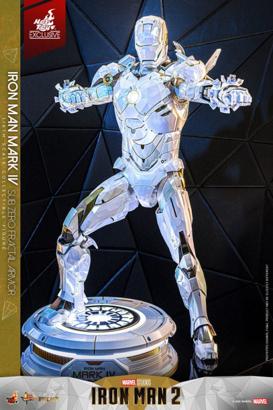 Iron Man 2 Movie Masterpiece Diecast Action Figure 1/6 Iron Man Mark IV (Sub-Zero Fractal Armor) Hot 3