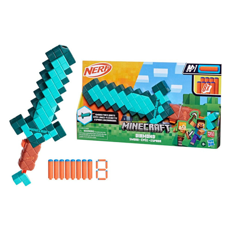 Minecraft NERF Dart-Firing Diamond Sword 1