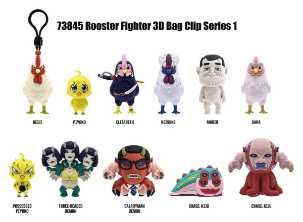Rooster Fighter 3D PVC Bag Clips Series 1 Blind Bag Display (24) 2