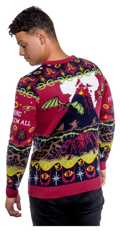 Lord Of The Rings Christmas Sweater One Sweater To Rule Them All Size XS 3