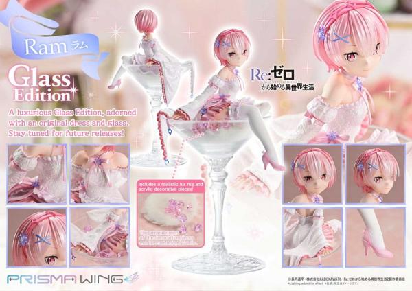 Re:ZERO Starting Life in Another World Prisma Wing PVC Statue 1/7 Ram Glass Edition 24 cm 3