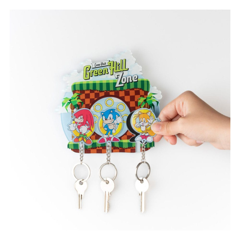 Sonic the Hedgehog Key rack incl. 3 key rings 1