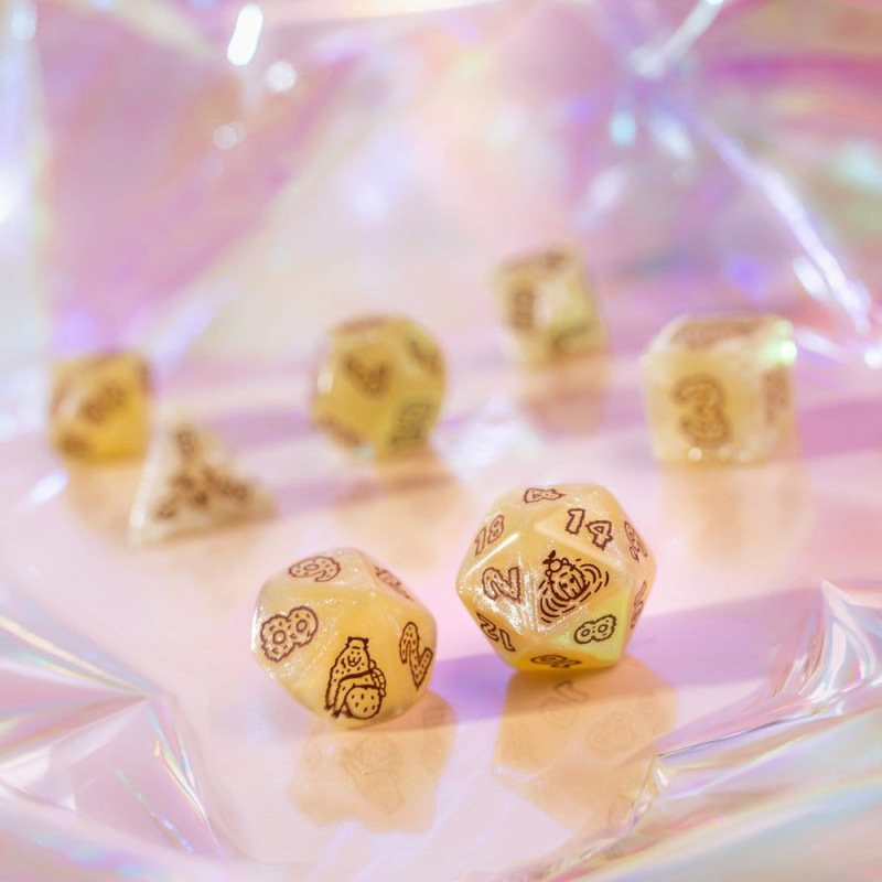 Capybara Dice Set of 7 Sleepie 4