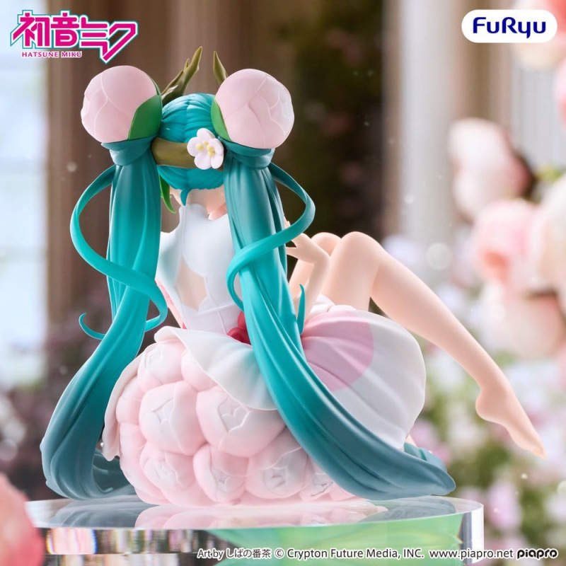 Hatsune Miku Noodle Stopper PVC Figure Flower Fairy White Plum Blossom 13 cm 2