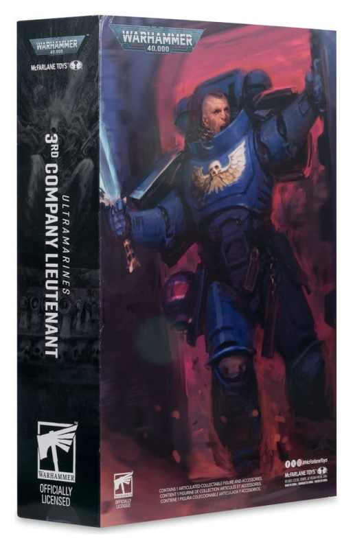 Warhammer 40,000 Total War Action Figure 3rd Company Lieutenant (Ultramarines) 18 cm 8