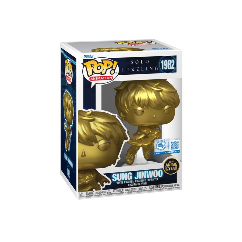 Solo Leveling Pop! Animation Vinyl Figure Sung Jinwoo (Gold) Exlcusive Edition 10 cm 1