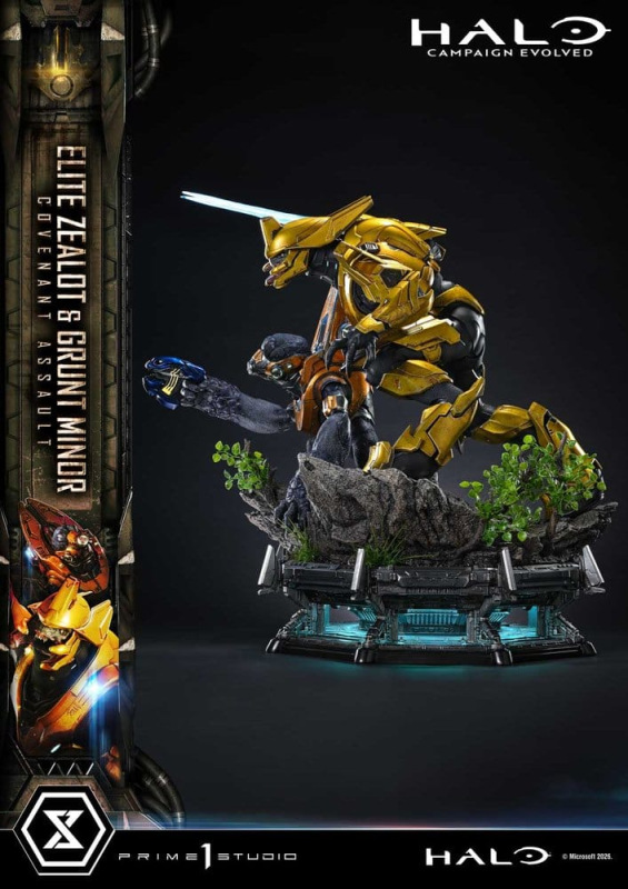 Halo: Campaign Evolved Ultimate Premium Masterline Series Statue 1/4 Elite Zealot & Grunt Minor: Cov 13