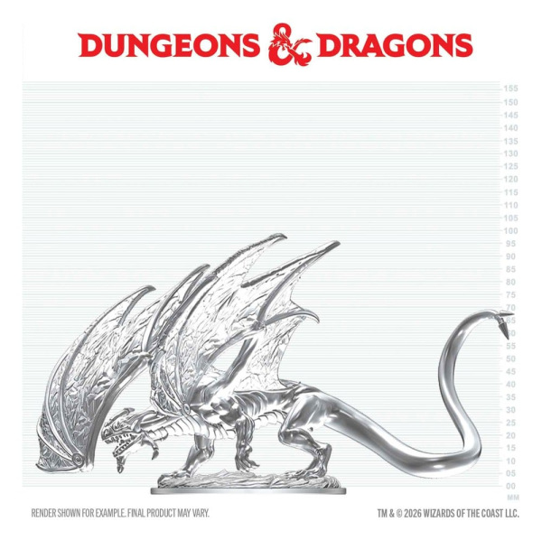 Dungeons & Dragons Nolzur's Marvelous Miniatures Unpainted Miniature Young Sapphire Dragon 20 cm 3