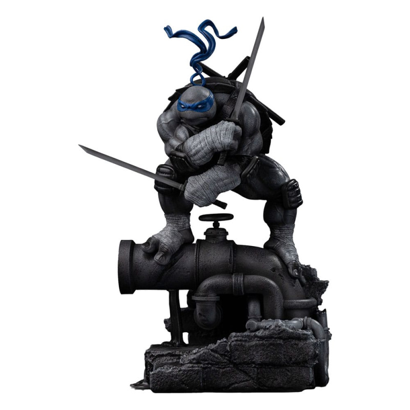 Teenage Mutant Ninja Turtles Art Scale Statue 1/10 Leonardo Black and White Variant 26 cm heo exclus