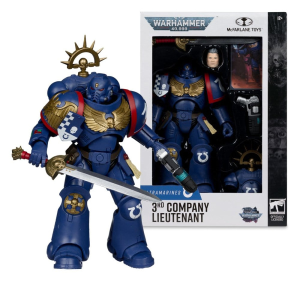 Warhammer 40,000 Total War Action Figure 3rd Company Lieutenant (Ultramarines) 18 cm 3