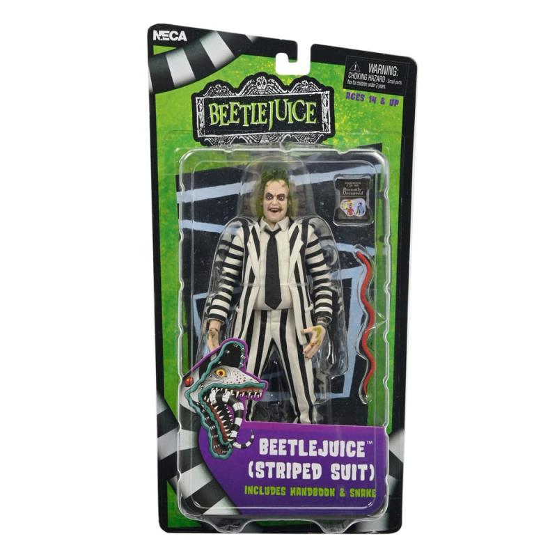 Beetlejuice 1988 Action Figure Beetlejuice Black and White Striped Suit 18 cm 1