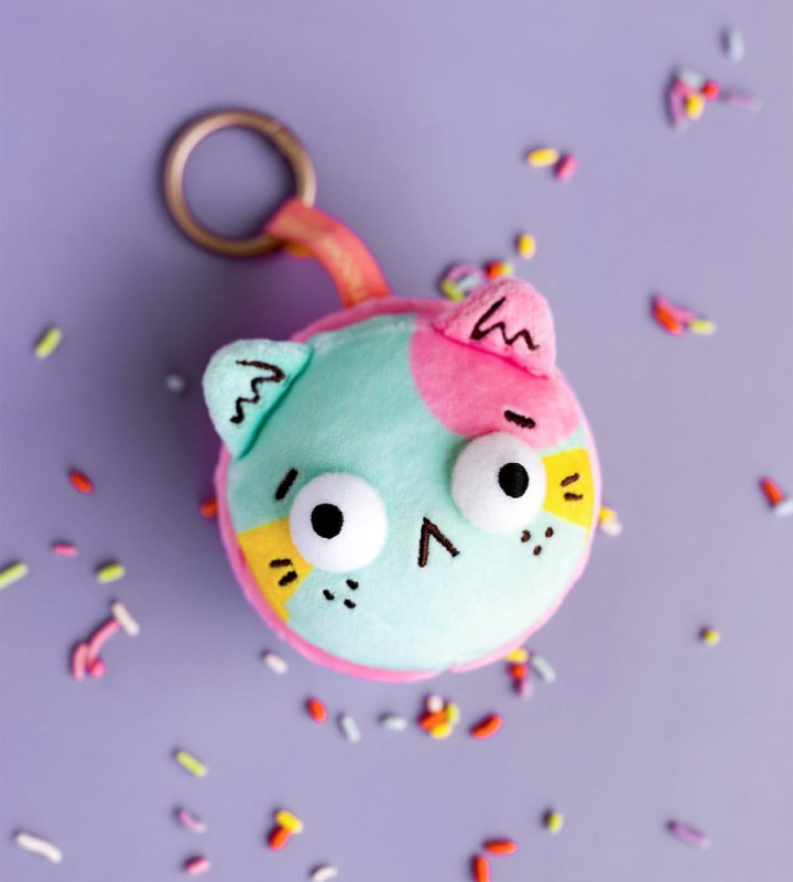 Meowcaron Plush Bag Charm Scared 7 cm 5